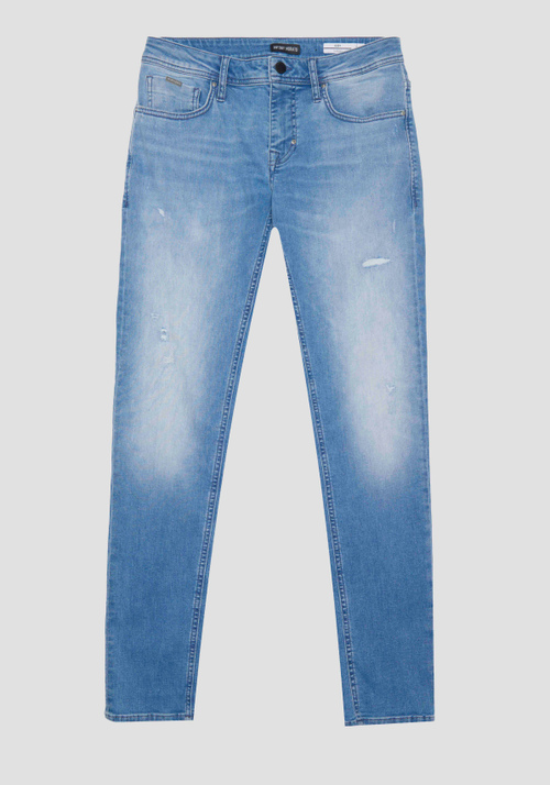 JEANS "OZZY" TAPERED FIT IN MID BLUE POWER STRETCH DENIM - Jeans uomo | Antony Morato Online Shop