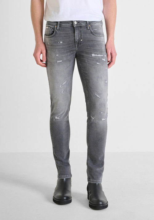 "OZZY" TAPERED FIT BLACK STRETCH DENIM JEANS - ozzy | Antony Morato Online Shop