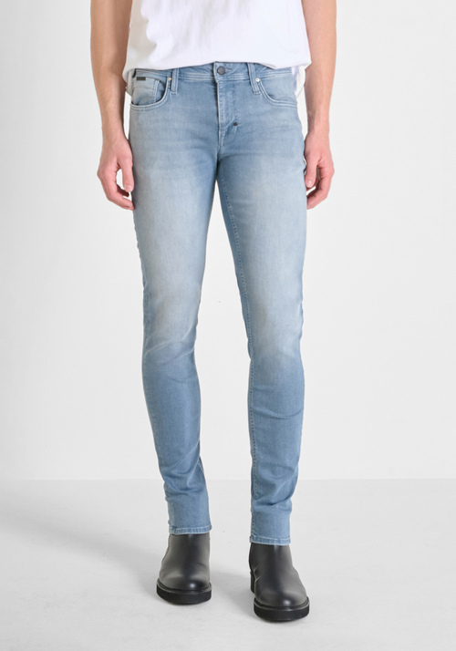 "OZZY" TAPERED FIT BLUE DENIM JEANS - Jeans | Antony Morato Online Shop