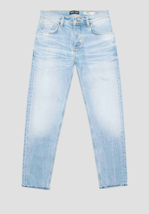 "ARGON" SLIM ANKLE LENGTH FIT JEANS IN BLUE COMFORT DENIM WITH AN AUTHENTIC LOOK - Jeans | Antony Morato Online Shop