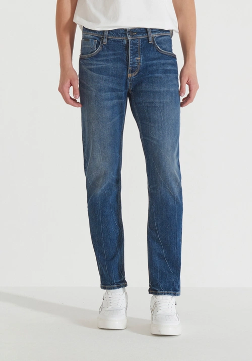 JEANS SLIM STRAIGHT FIT "CLEVE" IN BLUE DENIM - Archive Sale | Antony Morato Online Shop