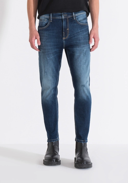 SKINNY CROPPED FIT "KARL" JEANS IN BLUE DENIM - karl | Antony Morato Online Shop