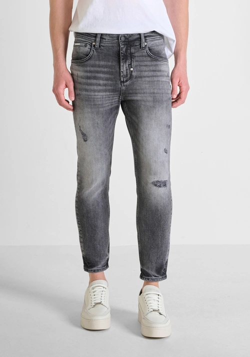 "KARL" SKINNY CROPPED FIT GREY DENIM JEANS - Jeans | Antony Morato Online Shop