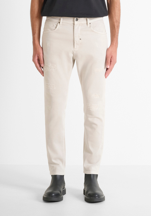 JEANS SKINNY CROPPED FIT "KARL" IN DENIM GRIGIO CON STRAPPI - Abbigliamento Uomo | Antony Morato Online Shop