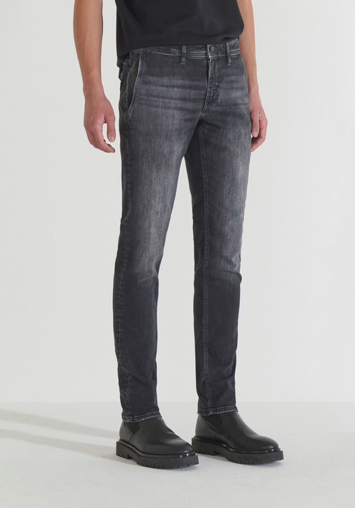 "MASON" SKINNY FIT JEANS IN POWER STRETCH BLACK DENIM - mason | Antony Morato Online Shop