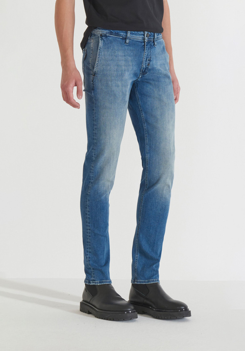 "MASON" SKINNY FIT JEANS IN POWER STRETCH BLUE DENIM - mason | Antony Morato Online Shop