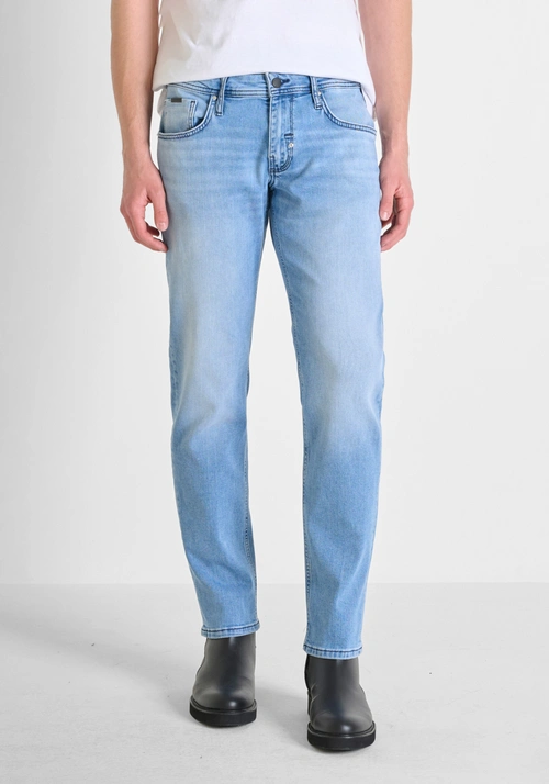 "KURT" COMFORT TAPERED FIT BLUE DENIM JEANS - Jeans | Antony Morato Online Shop