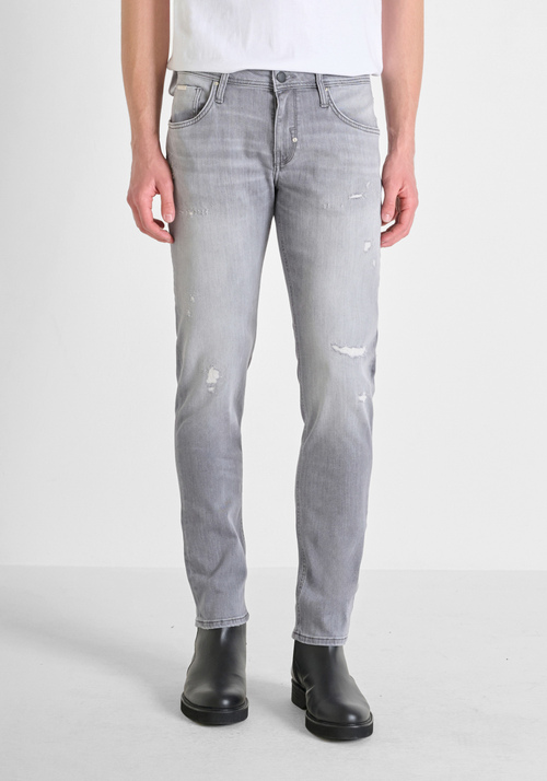 "KURT" COMFORT TAPERED FIT GREY DENIM JEANS - Jeans | Antony Morato Online Shop