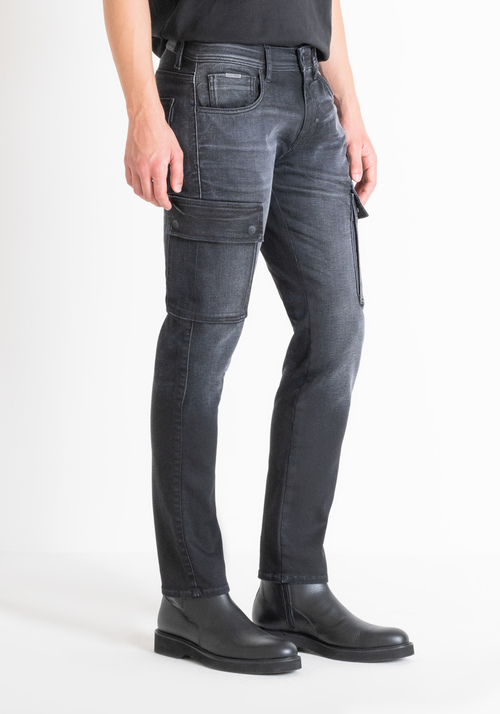 TAPERED FIT "ARNOLD" JEANS IN BLACK DENIM - Men's Tapered Fit Jeans | Antony Morato Online Shop