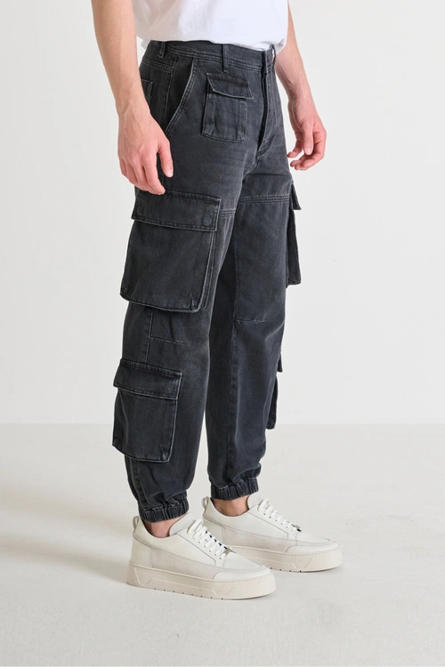 "JAY" REGULAR FIT JEANS IN DARK CARGO STYLE DENIM - Jeans | Antony Morato Online Shop