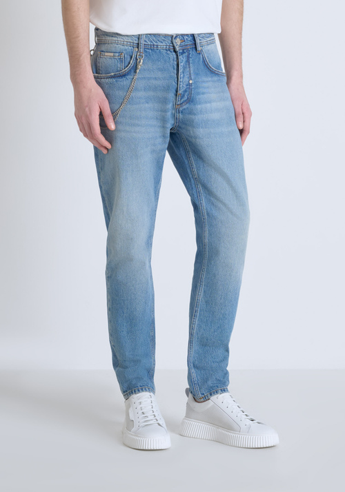 "JIMI" SLIM CROPPED FIT DENIM JEANS WITH CHAIN - Jeans | Antony Morato Online Shop