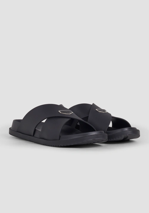 Antony Morato Black Polyethylene Men\'s Slippers Antony Morato Black Polyethylene Slippers – Atlantic  main image 2