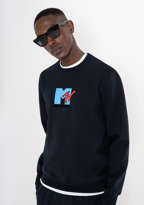 "MTV" SLIM FIT SWEATSHIRT IN COTTON BLEND WITH PRINT - Sweatshirts | Antony Morato Online Shop