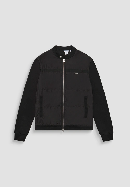 SUDADERA REGULAR FIT DE MEZCLA DE ALGODÓN CON TEJIDO EN CONTRASTE - Sudaderas | Antony Morato Online Shop