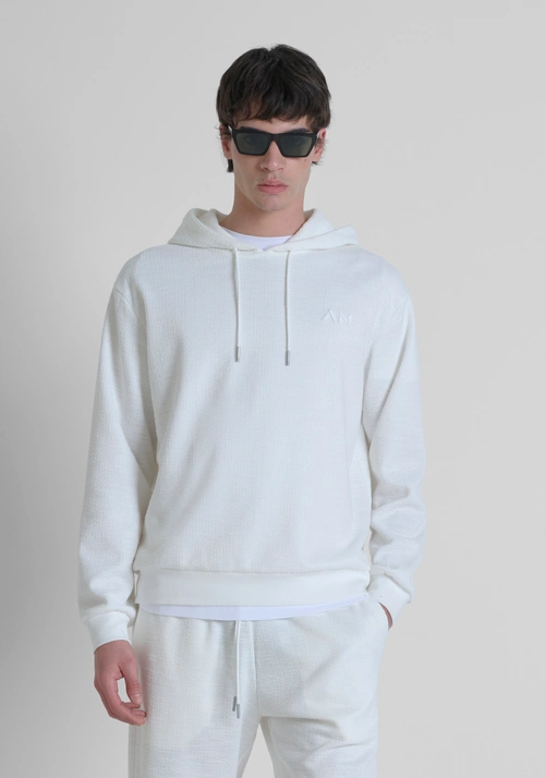 SUDADERA REGULAR FIT DE MEZCLA DE ALGODÓN CON PARCHE CON LOGOTIPO - Sudaderas | Antony Morato Online Shop
