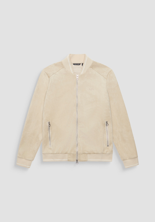 SWEATSHIRTJACKE REGULAR FIT MIT VELOURSLEDER-EFFEKT - Sweatshirts | Antony Morato Online Shop