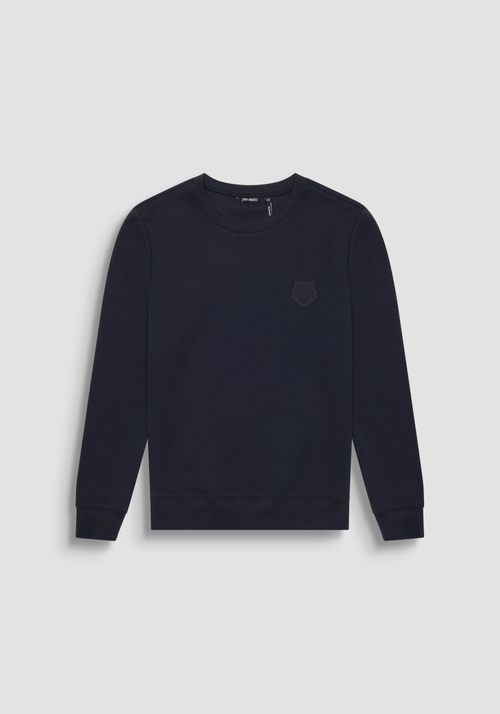SLIM FIT COTTON BLEND SWEATSHIRT WITH TIGER PATCH - Mood Ho Chi Minh | Antony Morato Online Shop