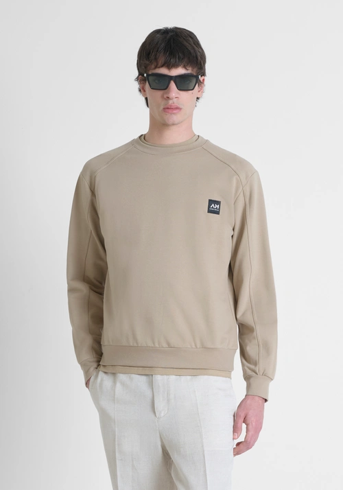 SUDADERA SLIM FIT DE MEZCLA DE ALGODÓN CON EL LOGOTIPO ESTAMPADO - Ropa | Antony Morato Online Shop