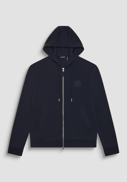 SUDADERA CON CAPUCHA REGULAR FIT DE MEZCLA DE ALGODÓN CON PARCHE DE TIGRE - Sudaderas | Antony Morato Online Shop
