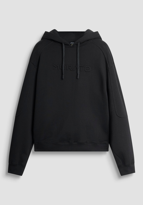 SUDADERA CON CAPUCHA BOXY FIT EN ALGODÓN CON LOGO BORDADO - Sudaderas | Antony Morato Online Shop