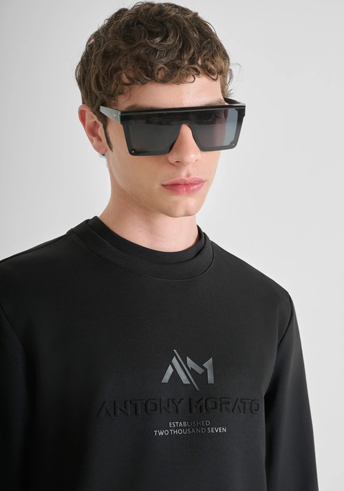 SLIM FIT CREWNECK SWEATSHIRT COTTON BLEND WITH LOGO - Sweat-shirts | Antony Morato Online Shop