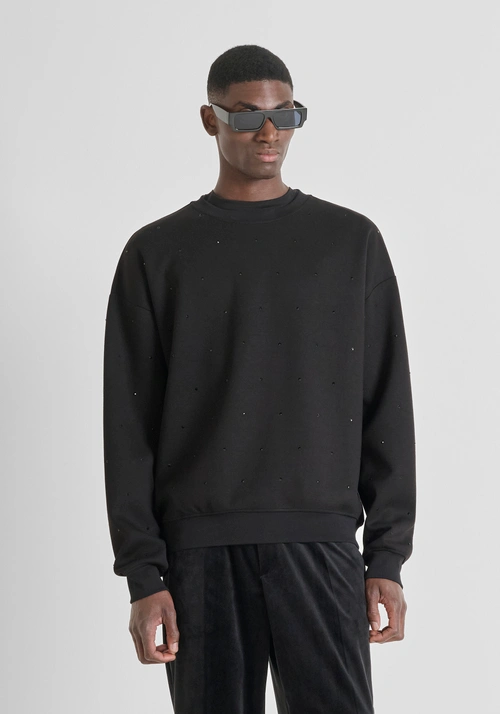 SWEAT COL ROND RELAXED FIT EN MÉLANGE COTON DURABLE AVEC IMPRIMÉ LOGO - Sweat-shirts | Antony Morato Online Shop