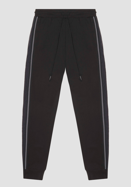 SLIM FIT SWEATPANTS IN ELASTIC COTTON WITH CONTRAST IN TECHNICAL FABRIC - Trousers | Antony Morato Online Shop