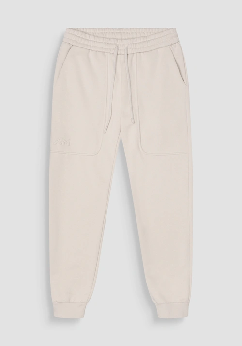 REGULAR FIT COTTON SWEATSHIRT TROUSERS WITH EMBROIDERED LOGO - Men's Trousers | Antony Morato Online Shop