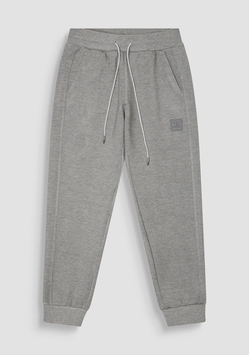 REGULAR FIT VISCOSE BLEND SWEATPANTS WITH RUBBERISED LOGO - Men's Trousers | Antony Morato Online Shop REGULAR FIT VISCOSE BLEND SWEATPANTS WITH RUBBERISED LOGO - Men's Trousers | Antony Morato Online Shop