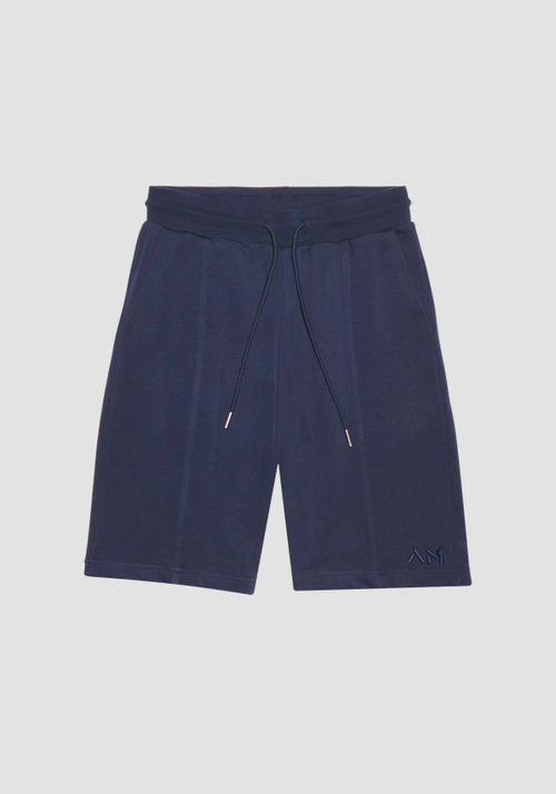 REGULAR FIT SWEATSHORTS IN SUSTAINABLE COTTON-POLYESTER BLEND WITH EMBROIDERED LOGO - Shorts | Antony Morato Online Shop