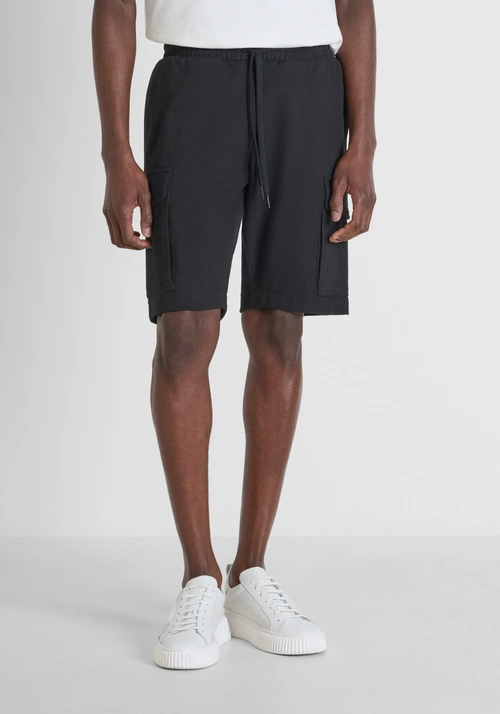 PANTALONCINI IN FELPA REGULAR FIT IN MISTO COTONE CON LOGO IN METALLO - Abbigliamento | Antony Morato Online Shop
