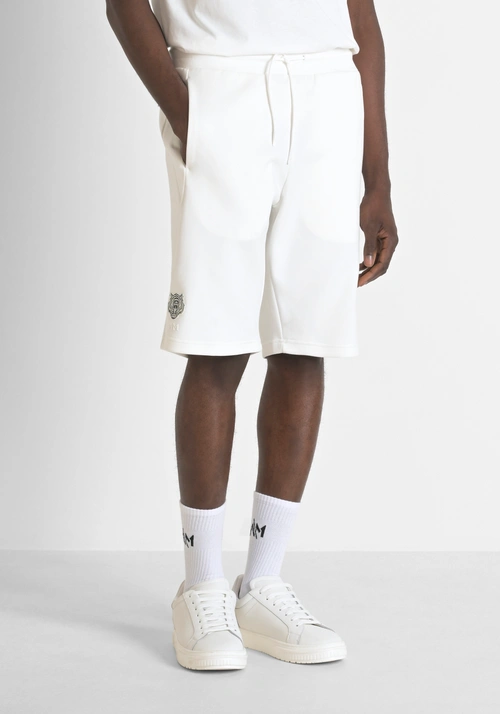SHORTS REGULAR FIT AUS SWEATSHIRT-STOFF MIT GESTICKTEM LOGO - Shorts | Antony Morato Online Shop