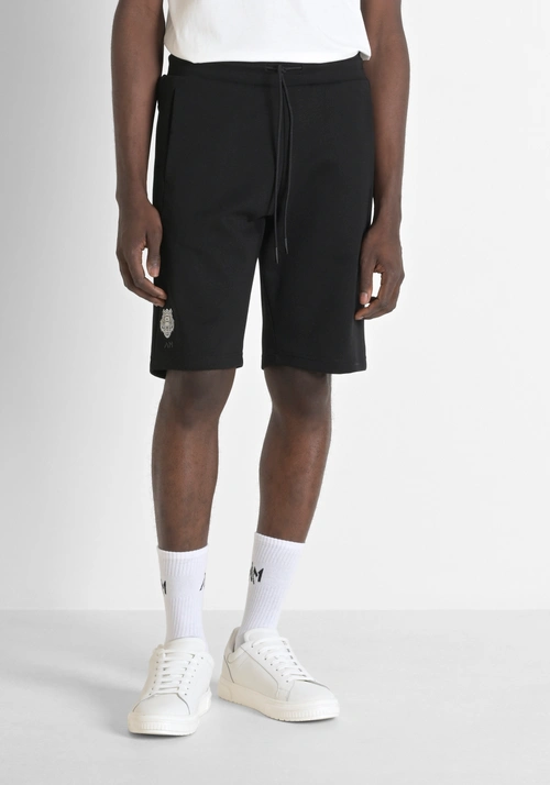 SHORTS REGULAR FIT AUS SWEATSHIRT-STOFF MIT GESTICKTEM LOGO - Shorts | Antony Morato Online Shop