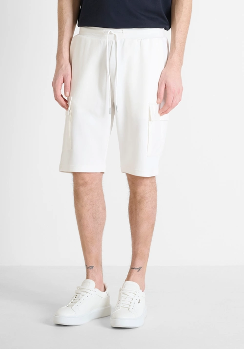 REGULAR FIT FLEECE SHORTS WITH EMBROIDERED LOGO - Men's Trousers | Antony Morato Online Shop