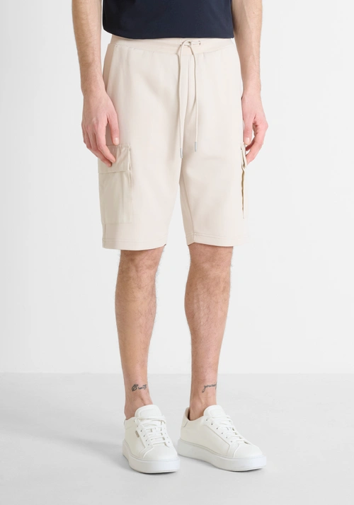 REGULAR FIT FLEECE SHORTS WITH EMBROIDERED LOGO - Men's Trousers | Antony Morato Online Shop