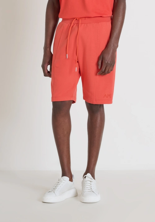 REGULAR FIT FLEECESHORTS AUS BAUMWOLLMISCHUNG MIT LOGO - Hosen | Antony Morato Online Shop