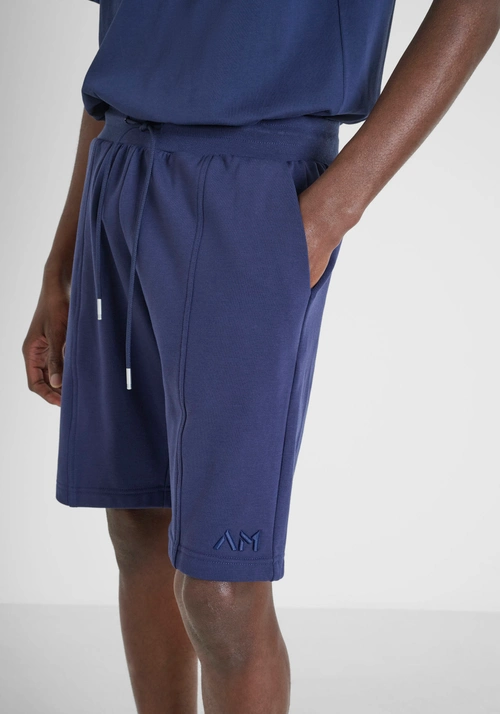 FLEECE SHORTS REGULAR FIT IN COTTON BLEND WITH EMBROIDERED LOGO - Hosen | Antony Morato Online Shop