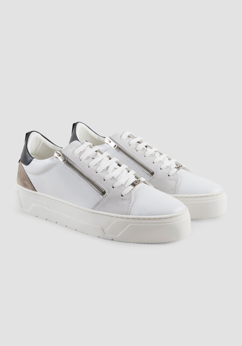 ZIPPER MIX LEATHER SNEAKER - Men's Sneakers | Antony Morato Online Shop