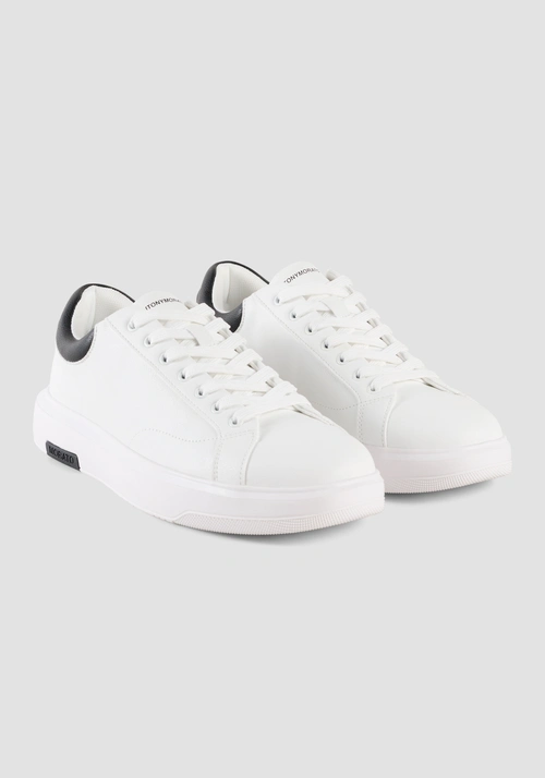 SNEAKERS « DERMOT » EN SIMILICUIR AVEC EMPIÈCEMENTS EN TISSU - Chaussures | Antony Morato Online Shop