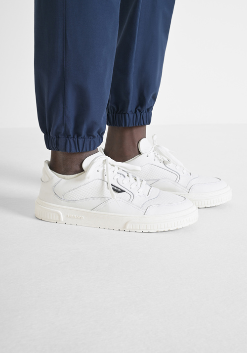 SNEAKER BASSA "CONNIE" IN PELLE CON DETTAGLI STAMPA RETTILE - Scarpe Uomo | Antony Morato Online Shop