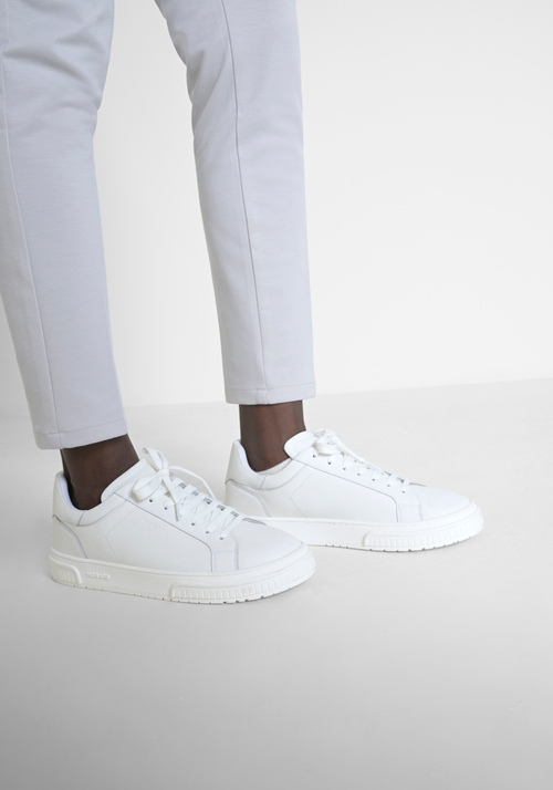 "THEO" SMOOTH LEATHER LOW TOP TRAINERS - Men's Sneakers | Antony Morato Online Shop