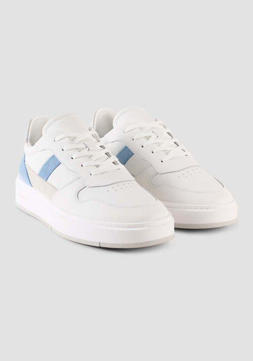 "EMRE" LOW TOP TRAINERS IN LEATHER WITH SUEDE DETAILS - Men's Sneakers | Antony Morato Online Shop