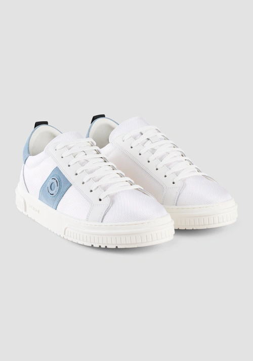 "RICO" SOFT LEATHER AND SUEDE SNEAKERS WITH FABRIC INSERTS - Footwear | Antony Morato Online Shop