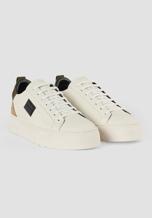 METAL "BOLD" MIX SNEAKERS IN LEATHER - Footwear | Antony Morato Online Shop