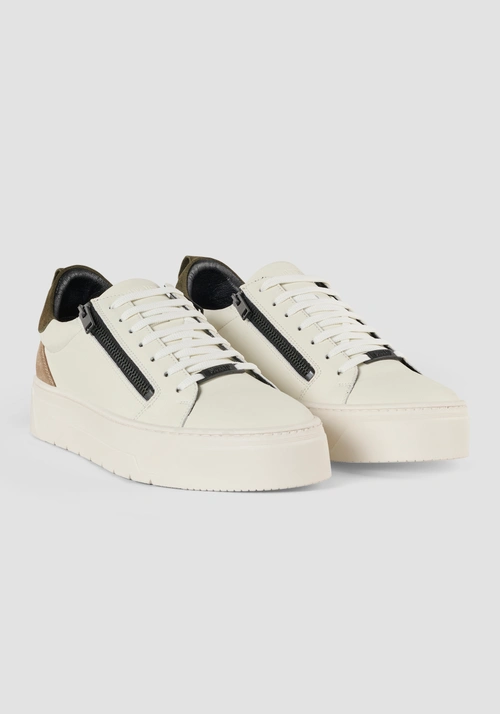 SNEAKER "ZIPPER" MIX IN PELLE E CAMOSCIO - Sneakers Uomo | Antony Morato Online Shop