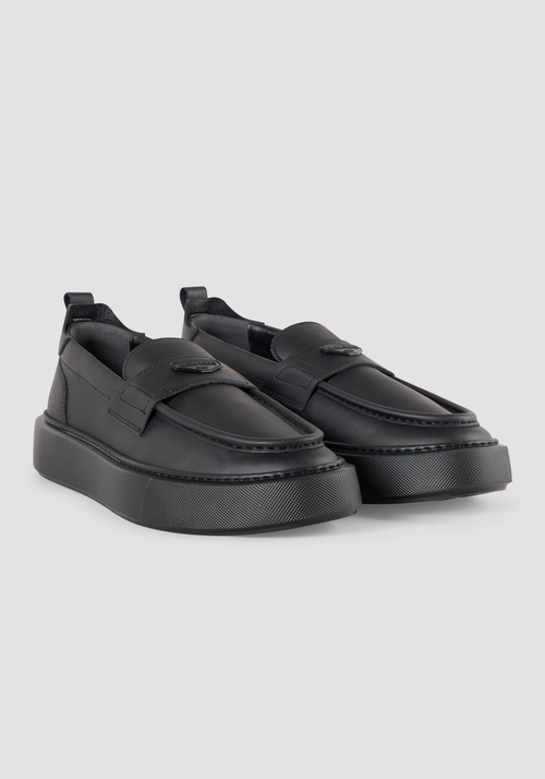 "METAL ROWAN" LOAFERS IN LEATHER - Footwear | Antony Morato Online Shop