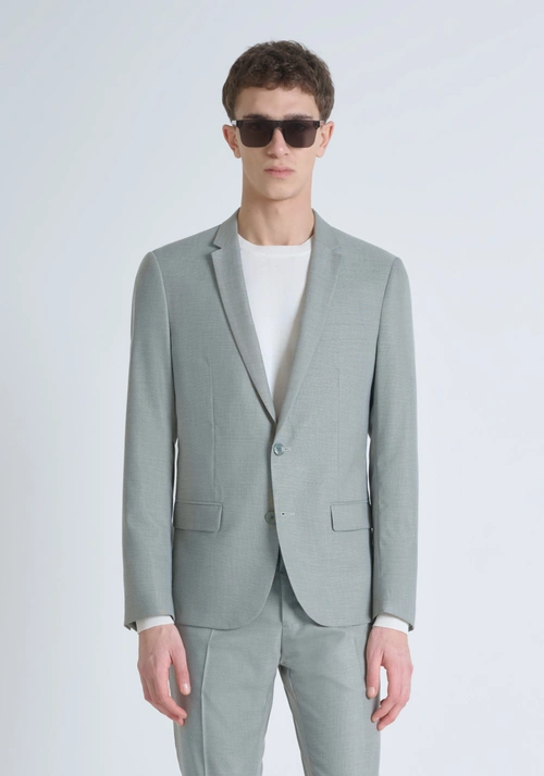 VESTE SLIM FIT « BONNIE » EN VISCOSE MÉLANGÉE STRETCH AVEC IMPRIMÉ PRINCE DE GALLES - Vestes et Gilets | Antony Morato Online Shop