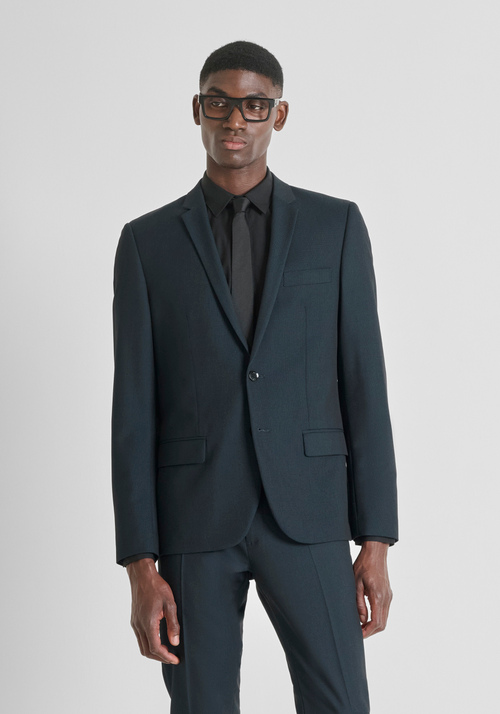 CHAQUETA SLIM FIT «BONNIE» DE VISCOSA ELÁSTICA CON MICROESTAMPADO - Chaquetas y Chalecos | Antony Morato Online Shop