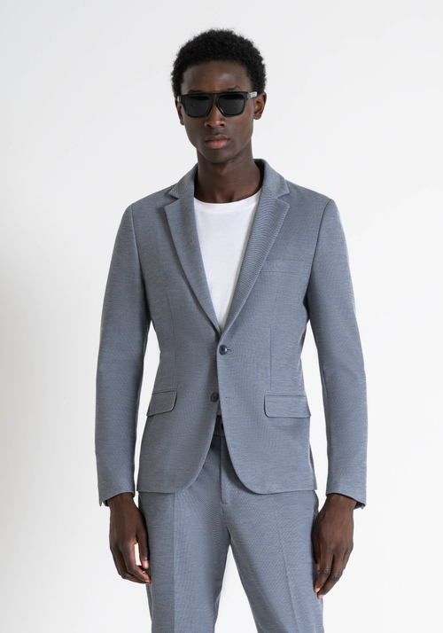 ARMORED SUPER SLIM FIT ASHE JACKET IN STRETCH VISCOSE BLEND FABRIC - Men's Jackets and Gilets | Antony Morato Online Shop