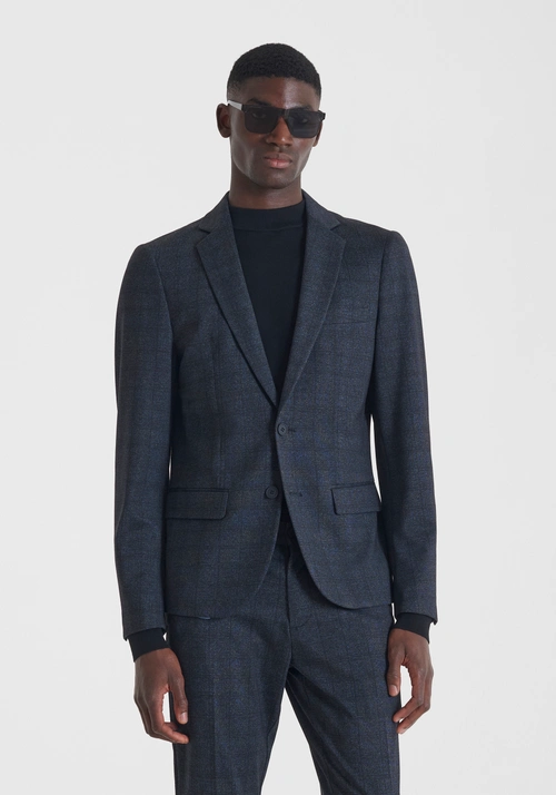 GIACCA SUPER SLIM FIT "ASHE" IN MISTO VISCOSA STRETCH PATTERN CLASSICO - Giacche e Gilet Uomo | Antony Morato Online Shop